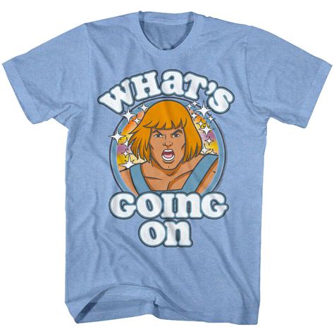 He Man Whats Going On T Shirt Mens Graphic Cartoon Tees