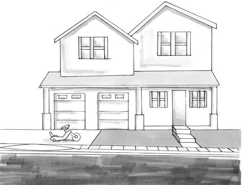 3d House Drawing Pencil House Drawing Picture Sketch