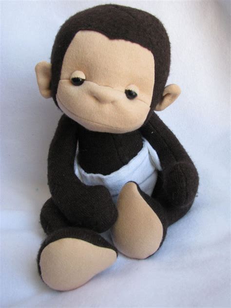 Sweater Monkey Plush Pdf Pattern Etsy Monkey Plush Stuffed Toys