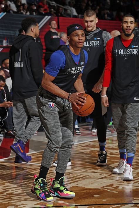 Russell Westbrook Nba All Star Practice Nba All Star Practice