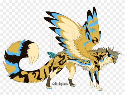 Anime Water Wolf With Wings On