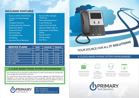 Elegant Playful Voip Flyer Design For Primary Tech Solutions By