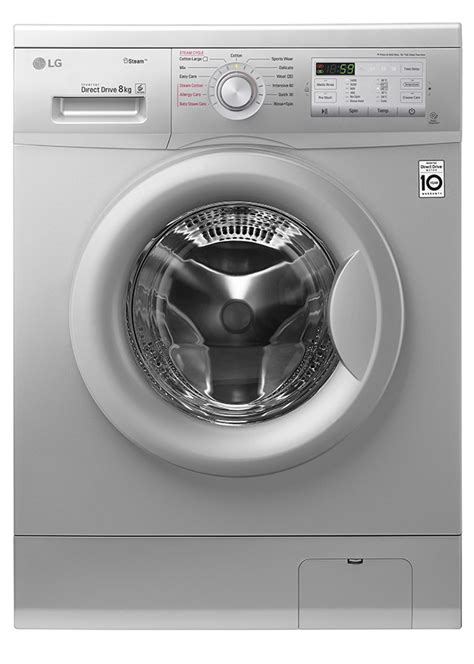 1 kg = 2.20462262 lb. LG FH2G7QDY5 Front Load Washing Machine, 7KG - Silver ...