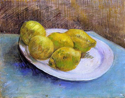 Vincent Van Gogh Still Life With Lemons On A Plate Canvas Art Print Canvasartdealer