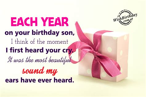 Today, your birthday cake has one more candle and that means that. Birthday Wishes For Son - Birthday Images, Pictures