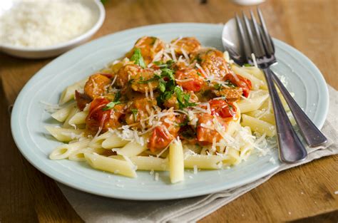 Penne In Cream Sauce With Sausage