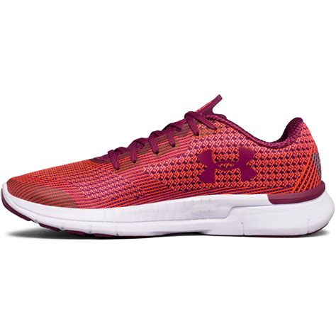 Under Armour Rubber Womens Ua Charged Lightning Running Shoes In Red