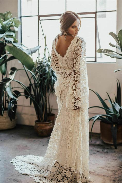 Arabelle Boho Crochet Wedding Dress Dreamers And Lovers