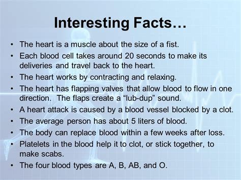 Biology Human Body Facts Human Body Facts Human Body Facts