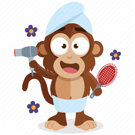 Beauty Emoji Emoticon Monkey Spa Sticker Wellness Icon Download