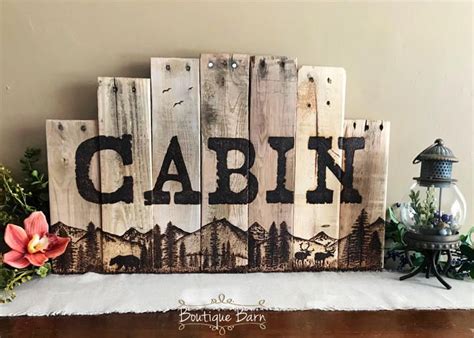 Check spelling or type a new query. Cabin Lake Life Decor Outdoor Signs Mountain Range Wall ...