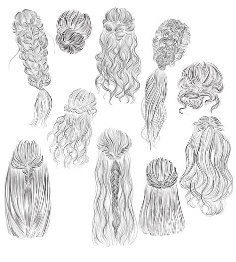 Lange Haare Zeichnen Madame Frisuren