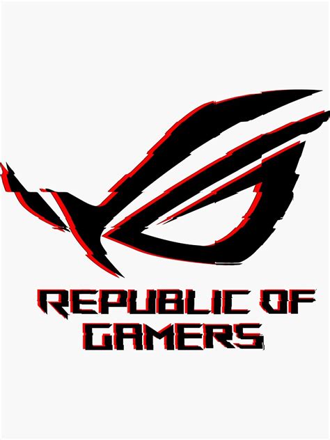 Asus Rog Republic Of Gamers Sticker For Sale By Nanisdafne Redbubble