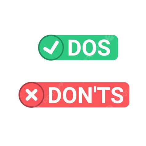 Dos And Don Ts Flat PNG Vector PSD And Clipart With Transparent
