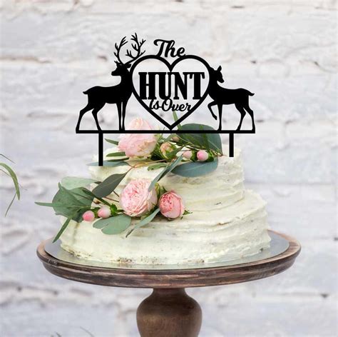 Doe and Stag Wedding Cake Topper Deer Theme Wedding Cake  