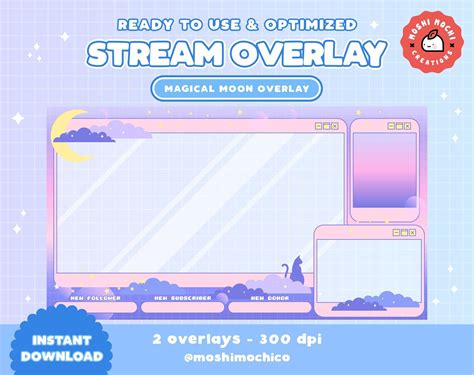 Twitch Vaporwave Pink Magical Girl Computer Aesthetic Overlay Etsy