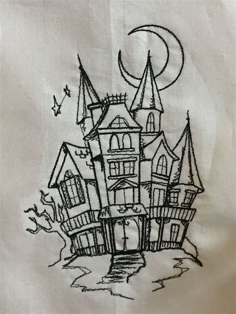 Haunted House Halloween Decor Spooky Haunted Mansion Etsy Haunted House Tattoo Halloween