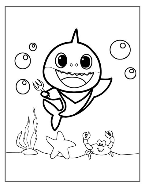 Pinkfong Baby Shark Coloring Page For Kids Mitraland 17 Free Baby