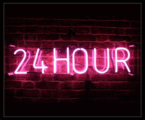 24 HOUR Neon Sign The best gifs are on giphy.