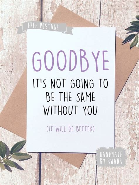 Farewell Message On Greeting Card New Job Card Goodbye Cards