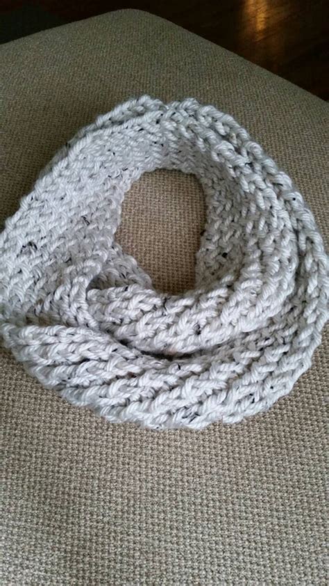 Items Similar To Cream Speckled Chunky Infinity Scarf On Etsy