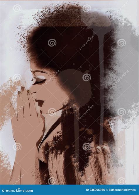 Black Woman Praying Stock Illustration Illustration Of Ethnicity