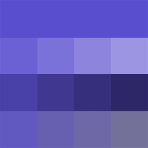 Pantone Blue Iris ♔ Hue Pure Color With Tints Hue White Shades