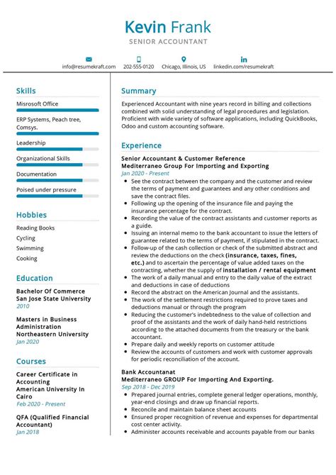 Accountant Resume Format Examples And Guidelines