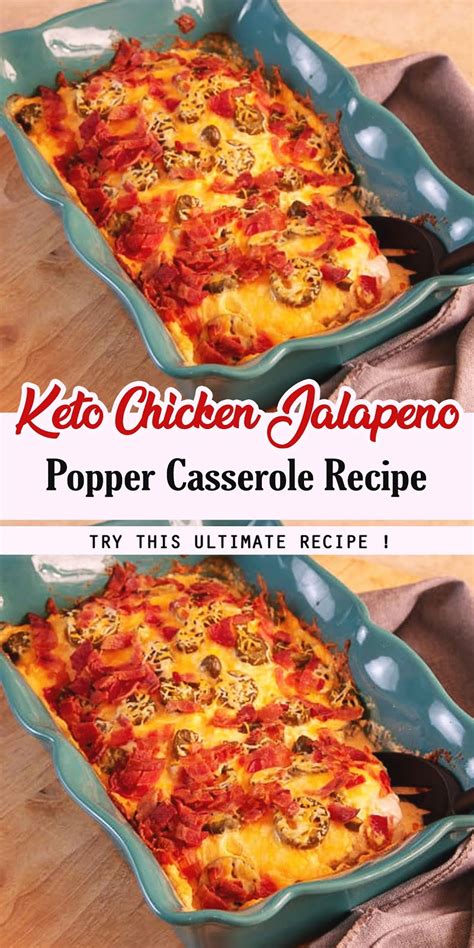 Our kids love those jalapeno poppers and the dinner is inspired by those. Keto Chicken Jalapeno Popper Casserole Recipe - 3 SECONDS