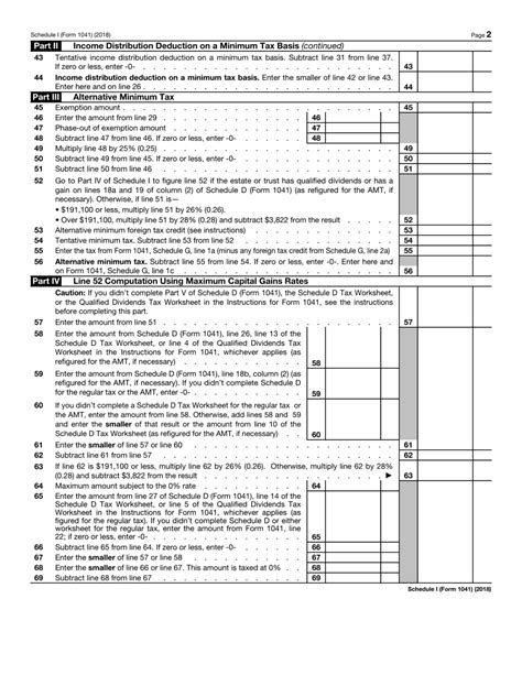Irs Form 1041 Schedule I 2018 Fill Out Sign Online And Download