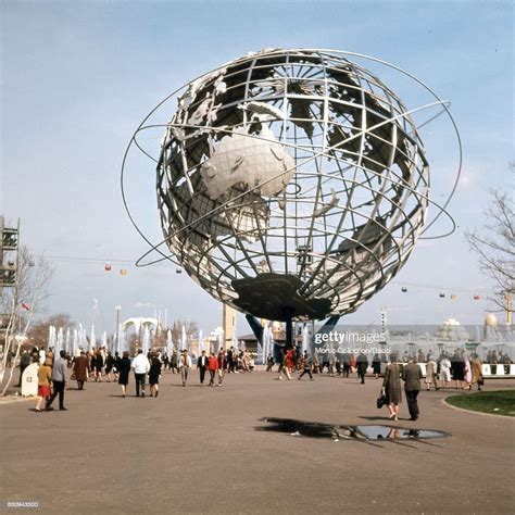 View Facing East Of The Steel Unisphere Globe Symbol Of The 1964 New