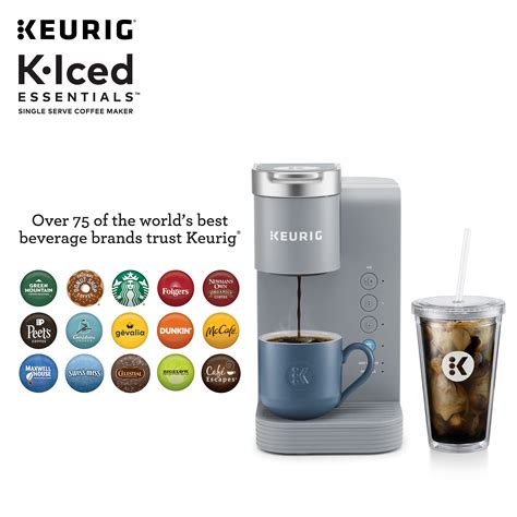 Keurig K Iced Essentials Gray Iced And Hot Single Serve K Cup Pod Coffee Maker