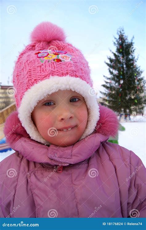 Girl In Winter Stock Photo Image Of Walk White Holiday 18176824