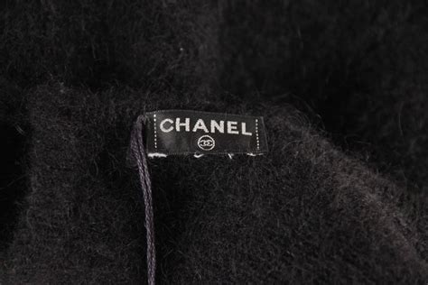 Chanel Black Mohair Asymmetrical Dress Long Sleeve Fall 2009 For Sale