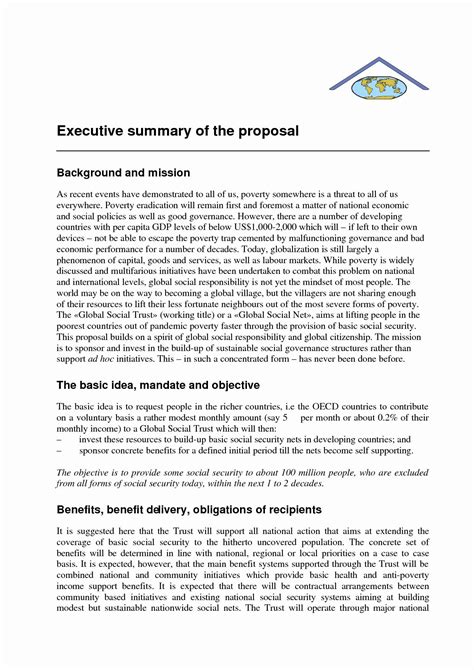 Executive Summary Sample For Proposal Luxury Examples Of Executive