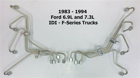 Set Of 8 Fuel Injection Lines For Ford 69l 73l Idi Diesel 1983 1994