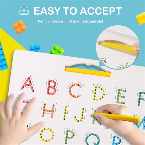 Hautton Magnetic Letters Board 2 In 1 Alphabet Abc Uppercase Letter