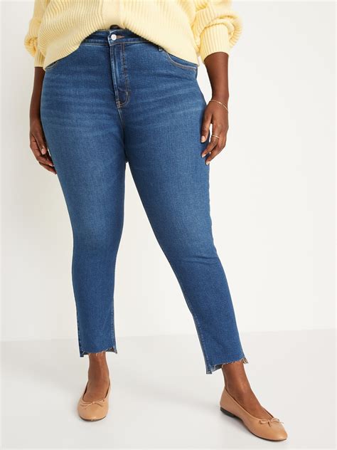 High Waisted Rockstar Super Skinny Cut Off Ankle Jeans For Women Old Navy