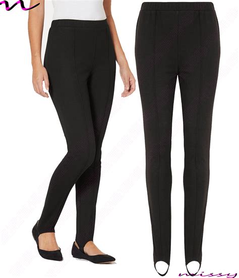 Ladies Women Ski Pants Pull On Slim Elasticated Stirrup Trouser Plus