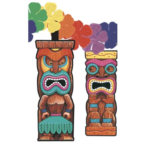 A totem pole stands in the forefront, with hills in the distance polynesian tiki hand carved wood hawaiian totem pole carving statue 12.75 $129.97. 12ft Hawaiian Aztec Tiki Totem Pole Beach Party Floral ...