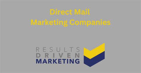 Direct Mail Marketing Companies Rd Marketing