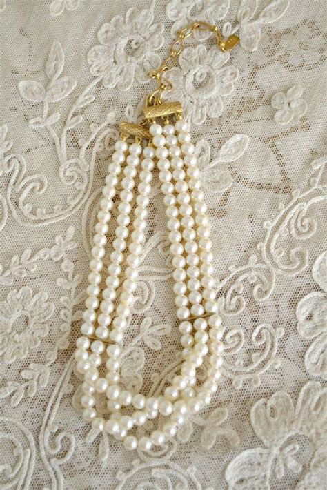 Vintage Wedding Lovely Vintage Pearl Choker Necklace 2182534 Weddbook