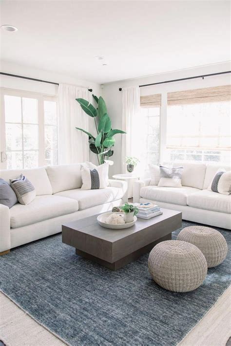 White Living Rooms Are Perfect For A Beach House North Beach Bungalow
