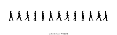 Stick Figure Walking Sequence