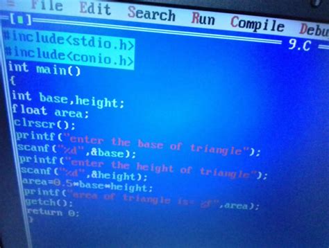 C Program To Calculate Area Of Triangle