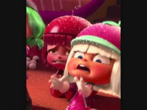 She drives a pink, hard candy kart called pink lightning, and her racing theme seems to be strawberry hard candy. Wreck-it Ralph Taffyta's upgrades - YouTube