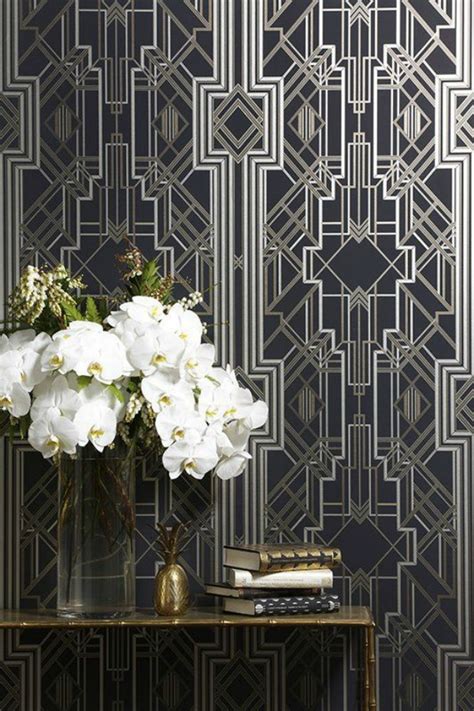Interior Design Trend Art Deco Wallpaper And Wall Stencils Paint Pattern