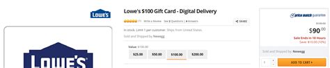 Maybe you would like to learn more about one of these? OOS Newegg: Lowe's $100 Giftcard For $90 + 3% Cashback ...