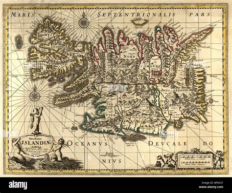 medieval map of iceland sea monsters antique map ph