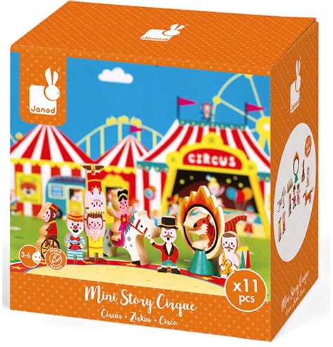 Janod Mini Story Circus Wooden Toy Box Set Toddlerchild Figures Ebay